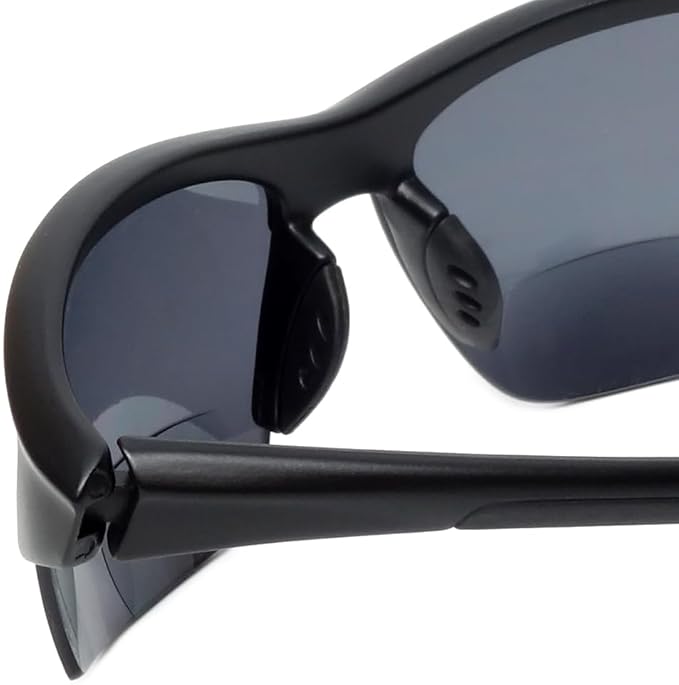 Calabria Sport 202BF Bifocal Reading Safety Glasses Readers Men Women Anti Fog Wrap Around Tinted UV Protection Semi-Rimless