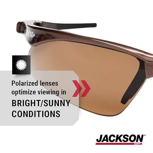 Jackson Safety SG Safety Glasses - Eye Protection for Men & Women - ANSI Z87.1 - Pack of 12 (Multiple Styles)
