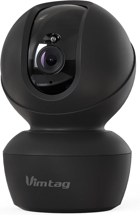 VIMTAG 5G/2.4G 2.5K Indoor Camera, Dog Camera with Speaker Pan-Tilt, Baby Monitor Cameras for Home Security, w/Motion Tracking, Phone App, 2-Way Audio, IR Night Vision, Siren, Works with Alexa
