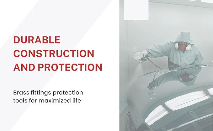 Coupler and Plug Kit (7 Piece), Industrial Type D, 1/4 Inch NPT, Solid Brass Quick Connect Air Hose Fittings Set, with sealant