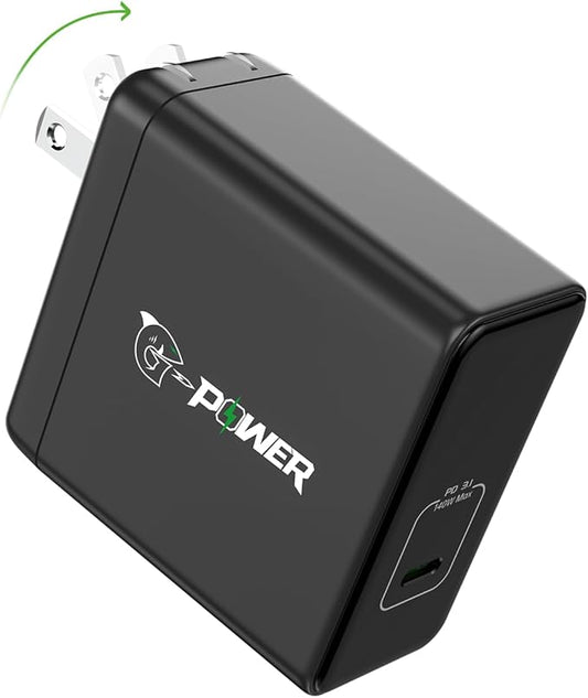 USB C Charger 140W G-POWER PD3.1 GaN Laptop Wall Charger Fast Charging Power Adapter Foldable Plug for MacBook Pro 16'', Power Bank, Dell XPS, for iPad Pro, Galaxy, for iPhone 15 Pro, and More
