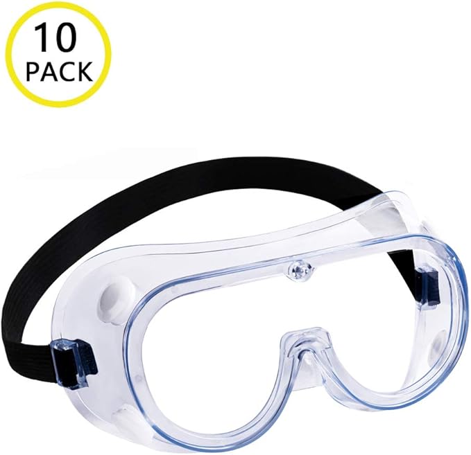 YunTuo 10 Pack Anti-fog Protective Safety Goggles,Safety Glasses,For Industrial,Family Work