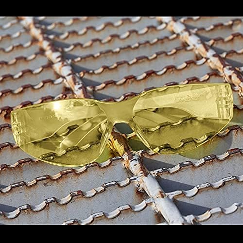 BISON LIFE Safety Glasses - Scratch Resistant Wrap Around Eyewear, Polycarbonate ANSI Z87.1 Impact Resistant Lens