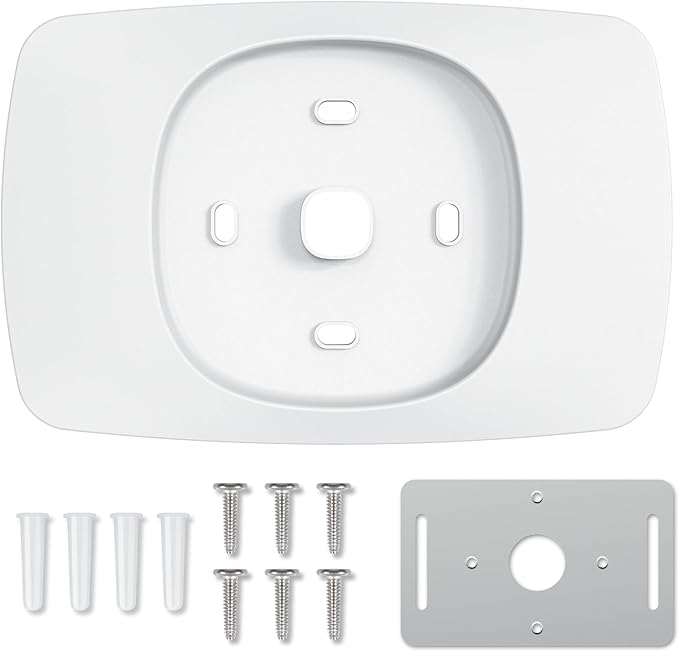 AUURIO Thermostat Wall Plate Compatible with 2025 ecobee Smart Thermostat Essential Trim Kit Increased Decorative Coverage Stylish Programmable WiFi Thermostat Accessory Trim Plate Easy Installation