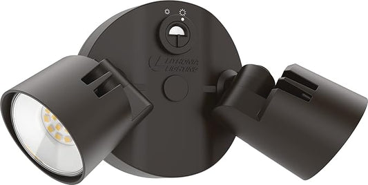 Lithonia Lighting HGX LED 2RH ALO 40K 120 PE DDB M2 HomeGuard Security Flood Lights 1750-2750 Lumens, 2-Light, Photocell Sensor, Dark Bronze (HGX LED 2RH ALO 40K 120 PE DDB M2)