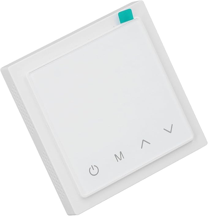 Smart Thermostat, Accurate Temperature Control Electric Underfloor Heating Thermostat LED Display Anti False Temperature, Programmable (White)