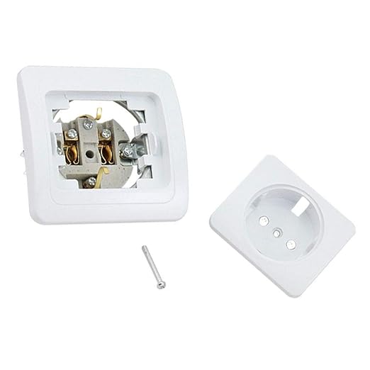 Mayata 1pcs Wall Panel Power Socket Plug Grounded 16A French Standard Electrical Outlet 86mm 86mm