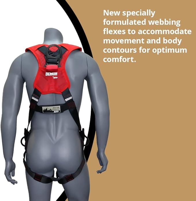 AFP Demon Fall Protection Comfortable Safety Harness (OSHA/ANSI PPE)