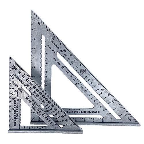 SWANSON Tool Co., Inc SW1201K Value Pack 7 inch Speed Square and Big 12 Speed Square (without layout bar) ships with Blue Book