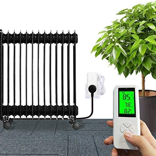 DIGITEN Wireless Thermostat Outlet, Temperature Controlled Outlet Heating & Cooling Remote Control and Plug-In Receiver, Over 300 feet Range, with 6ft NTC Temp Probe (Outlet Detect Temperature)