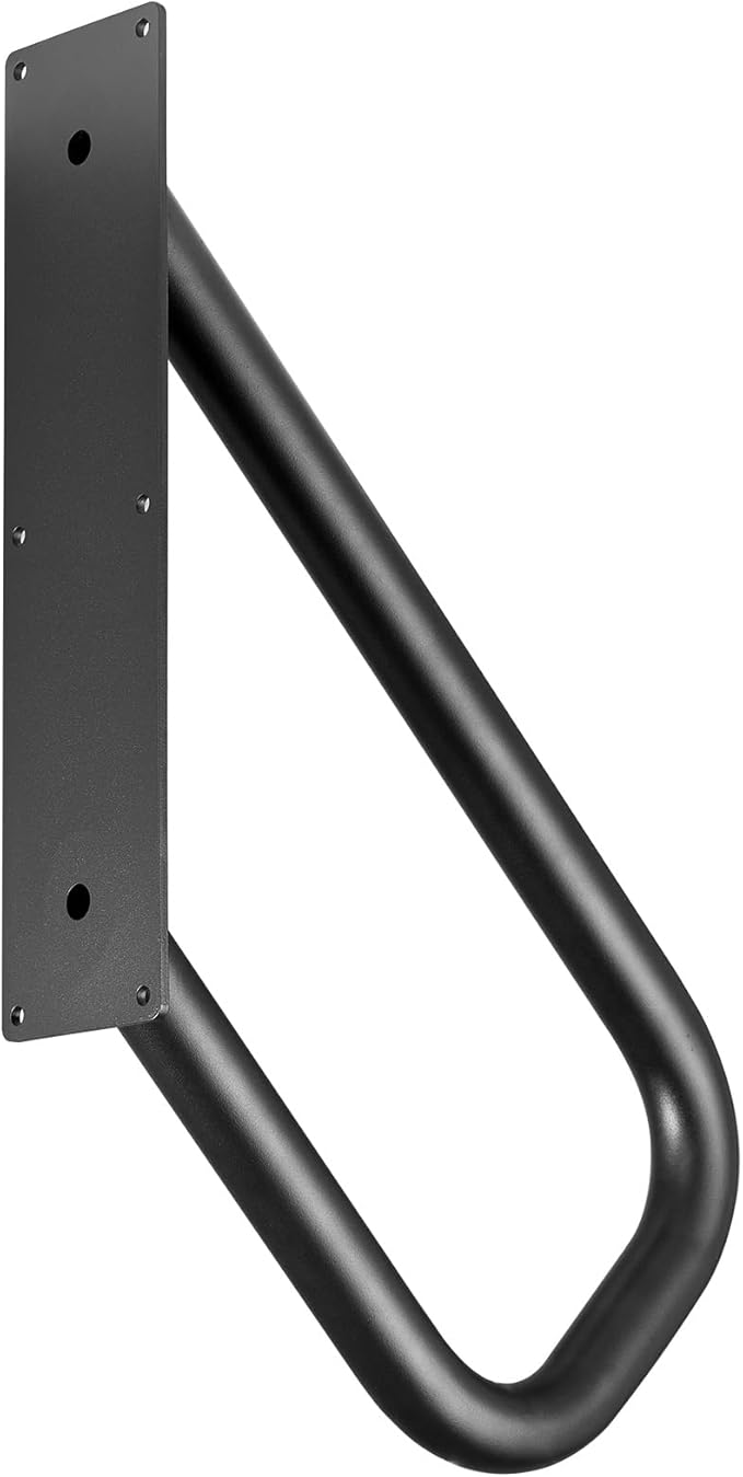 VEVOR Handrails for Outdoor Steps, 18.9" Length 1.3"Pipe Wall Mount Safety Railings for 1-2 Steps, Stair Handrail with Matte Black Finished,for Garden,Yard and Garage & Elderly,Pregnant Women, Disable