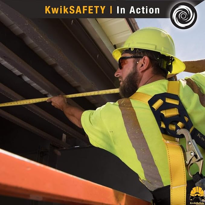 KwikSafety - Charlotte, NC - HURRICANE Ironworker & Tower Safety Harness [3 D-RINGS, BACK SUPPORT] ANSI Tested OSHA Compliant