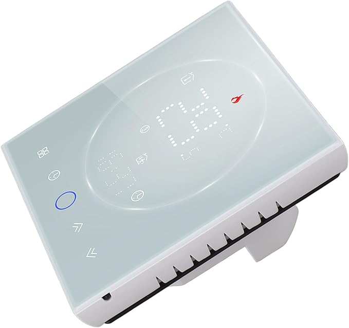 Programmable Thermostat, Ultra Slim 13mm Smart Thermostat for Office (White)