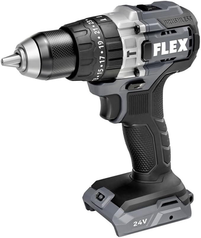 FLEX 24V Brushless Cordless 1/2-Inch 750 In-Lbs Torque 2-Speed Hammer Drill Tool Only, Battery and Charger Not Included - FX1251-Z