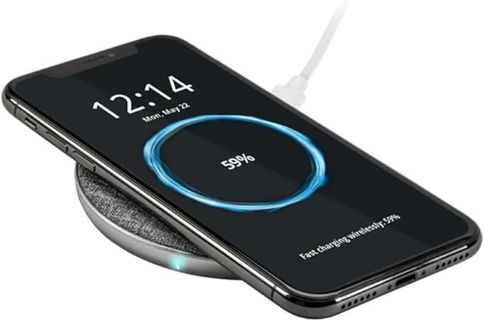 Ventev – 10W Qi Wireless Charging Pad for iPhone 16/16 Pro Max/15/15 Pro Max, AirPods Pro, Samsung Galaxy, Note 20 | Qi Certified Wireless Charger, iPhone Wireless Charger Fast Charging - Gray