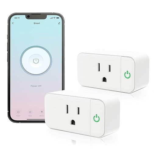Mini Smart Plug, 15A WiFi Plugs Work with Alexa & Google Assistant, Smart Outlet with Timer & Group Controller, WiFi Outlet for Home, No Hub Required,2.4G WiFi Only, ETL&FCC Approvel, White, 2 Pack