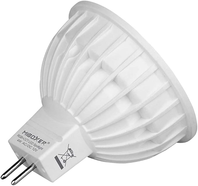 LGIDTECH FUT104 Miboxer 4W MR16 Led 2.4GHz Bulb Spotlight GU5.3 Socket AC/DC 12V RGB+CCT Color and Temperature Changeable Dimmable,But Single Bulb Wouldn't Work.Controller and Hub is Sold Separately