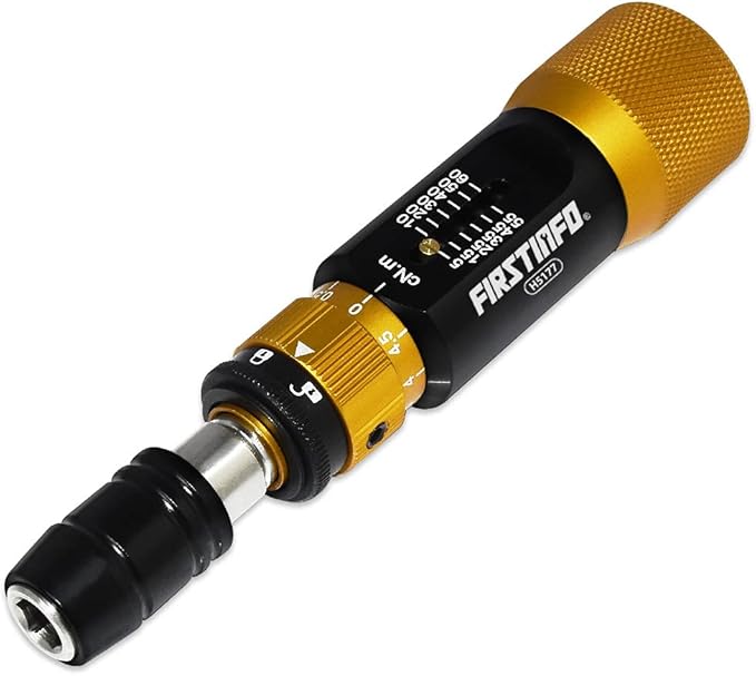 FIRSTINFO H5177 Ultra Precision Certified Torque Limiting Screwdriver 5-60 cNm (0.05-0.6 Nm), 1/4 Inch Universal Hex Quick Release Bit Holder