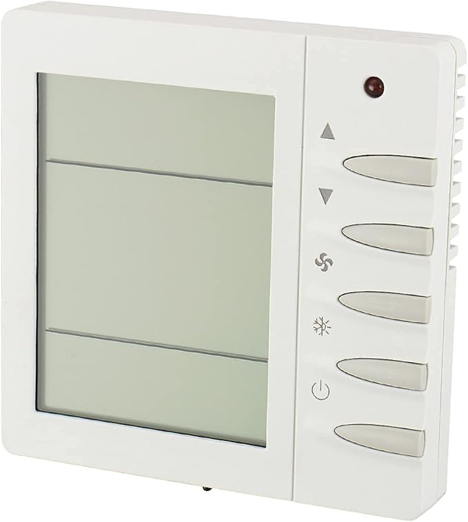 Baomain Programmable Thermostat, LCD Digital, None Battery Powered, AC110-120V D702, Work for Radiant Floor Heating Temperature Controller White