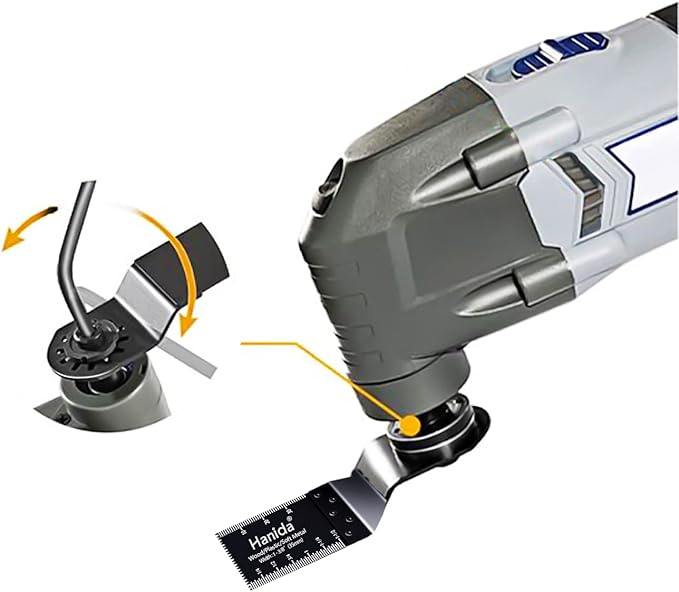 56pcs Wood Oscillating Multitool Quick Release Saw Blades Compatible with Fein Multimaster Porter Cable Black & Bosch Decker Dremel Craftsman Ridgid Ryobi Makita Milwaukee Dewalt Rockwell