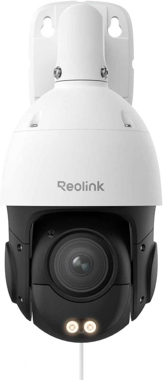 REOLINK Smart 4K/8MP UHD PTZ Dome Security Camera with Cutting-Edge 16X Optical Zoom, Spotlights Color Night Vision, Person/Vehicle/Animal Detection, 2 Way Talk, 24/7 Recording