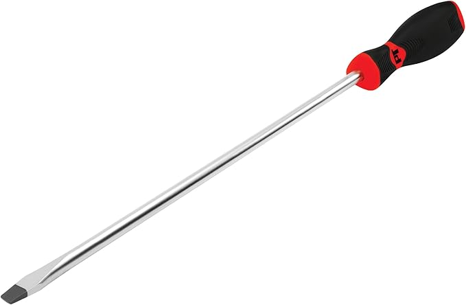 Performance Tool W30993 Black & Red Slotted Screwdriver, 3/8" x 10