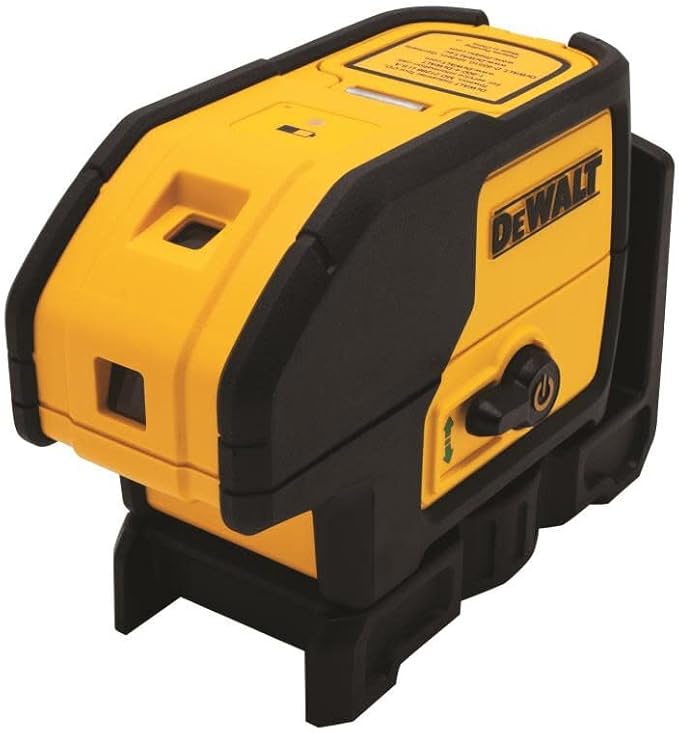 DEWALT Laser Level, 3 Spot Beam Line Laser Pointer with Built-in Magnetic Pivoting, Green (DW083CG)