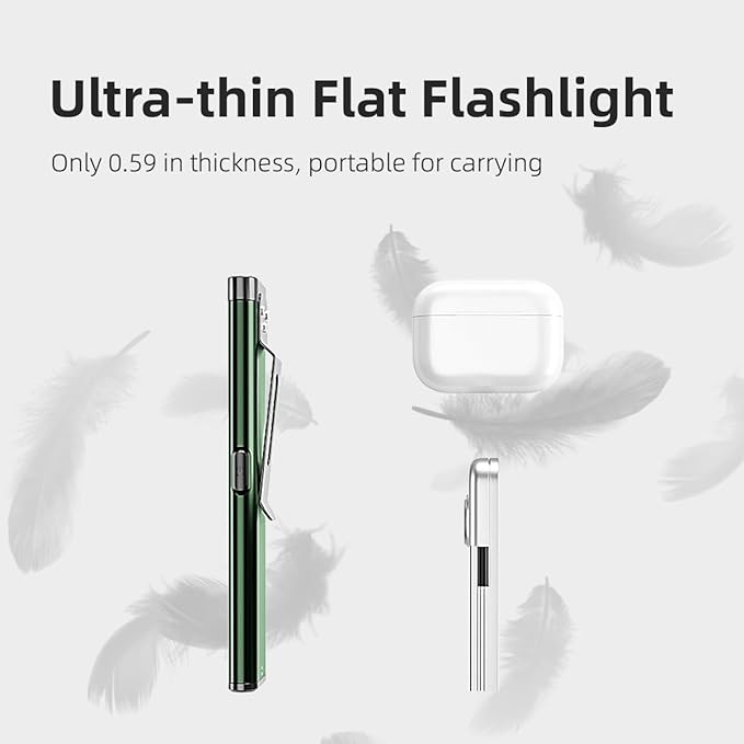 WARSUN Compact Multi-Mode Pocket LED Flashlight - 675LM, USB-C Rechargeable, IPX4, Dual Material, Red/Blue Strobe, for Everyday Carry & Travel