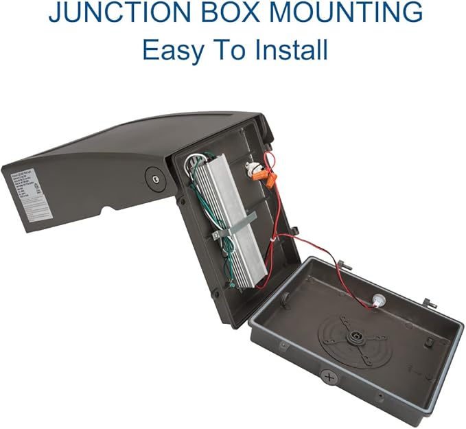 DAKASON (2 Pack) 100W LED Wall Pack, Dusk-to-Dawn Photocell, Adjustable Head, Full Cut-Off Security Light, 5000K 12000lm Replaces 300-450W HPS/HID IP65 Waterproof Outdoor Lighting Fixture, ETL Listed