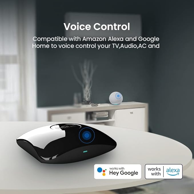 Broadlink RM4 pro IR RF 433/315MHz (No encryption, Fixed Code) WiFi Universal Remote Smart Home Automation Compatible with Alexa and Google Home