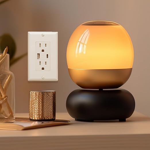 USB Charger and Receptacle Outlet, USB A/C Wall Charging Ports, 4.8A 120V, Fast-Charging Electrical Ports, Tamper Resistant sockets, Cover Plate Included, UL Listed, 2-Pack