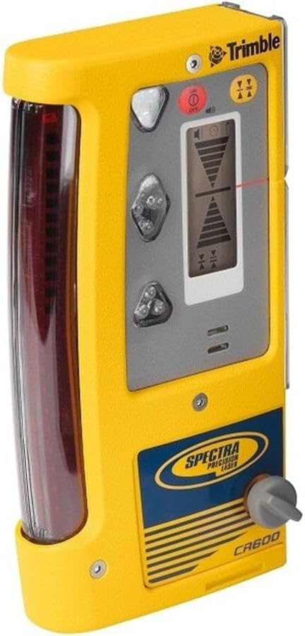 Spectra Precision CR600 Combination Laser Level Receiver with Rod Clamp, Magnetic Mount, Batteries, Waterproof, Lightweight, Bright LED Indicators