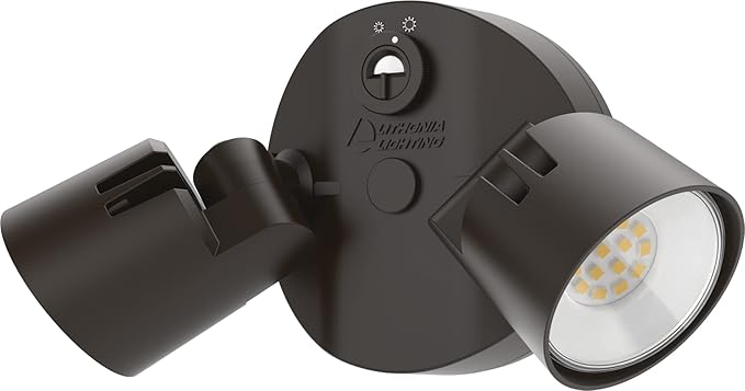 Lithonia Lighting HGX LED 2RH ALO 40K 120 PE DDB M2 HomeGuard Security Flood Lights 1750-2750 Lumens, 2-Light, Photocell Sensor, Dark Bronze (HGX LED 2RH ALO 40K 120 PE DDB M2)