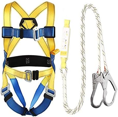 Fall Protection Safety Harness OSHA/ANSI Compliant,internal Shock Absorbing landyard&Hook