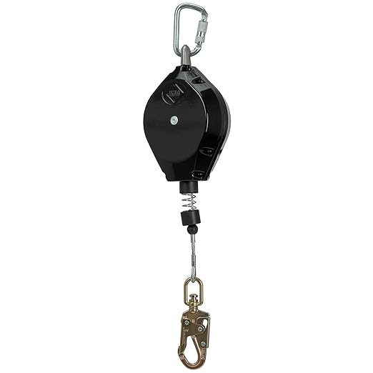 Peakworks Fall Protection Leading Edge Self Retracting Device (SRD) - 40 ft Single Leg Cable w/Swivel Snap Hook - Certified ANSI Z359.14-2021 Class 2 LE SRD (Available in Multiple Lengths & Styles)