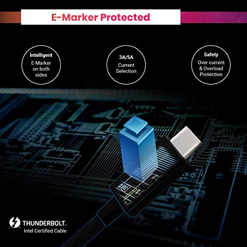 CalDigit Thunderbolt 4 Cable - 40Gbps 100W Power Delivery, Compatible with Thunderbolt 3 & USB Type C, MacBook Pro, iMac, iPhone 15 Max, Black (2 Meter 6.56 Feet, Active Thunderbolt 4 / USB 4 Cable)