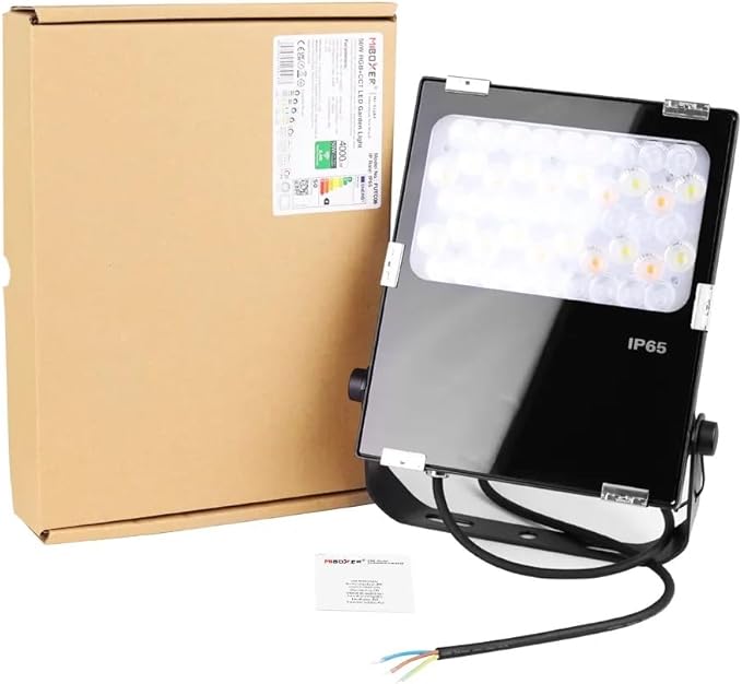 LGIDTECH FUTC06 Miboxer 50W RGBCCT Outdoor LED Landscape Garden Spotlight AC100-240V 16 Million Colors Changing,Color Temperature Adjustable,Memory Function.APP Can't Control Directly