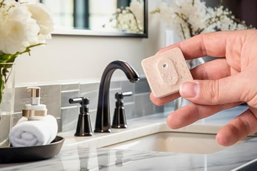 Shelly Blu H&T Mocha | Bluetooth Smart Temperature & Humidity Sensor with Remote App Control & Monitoring | Splash and dust-Proof | Smart Scenes | Notification Alerts | Free Data Storage Export