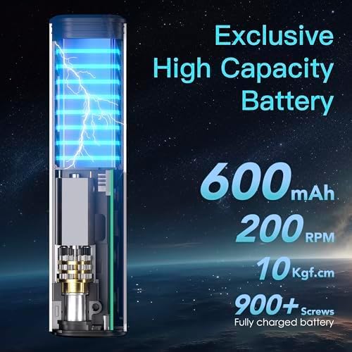 AM ARROWMAX 7.4V Mini Electric Screwdriver, Precision Electric Screwdriver Set, 60 in 1 Magnetic Bit, 5 Torque Settings, 5/32''Hex, Repair Tools For Phone Camera Laptop Watch (M1)