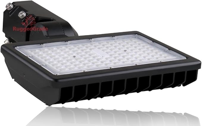 RuggedGrade LED Flood Light, Kivo Series, Outdoor Waterproof Security Light (Black - 5000K, 90W - Slip Fit Mount - K1)