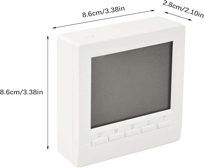 Flylin Week Programmable Thermostat, Digital LCD Display 0-95 , NTC Sensor, Gas Fireplace Thermostat, Low Voltage Smart Temperature Controller 5A with Child Lock
