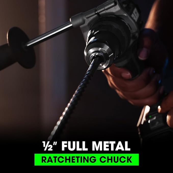 FLEX 24V Brushless Cordless 1/2-Inch 1,400 In-Lbs Torque 2-Speed Hammer Drill Turbo Mode Tool Only, Battery and Charger Not Included - FX1271T-Z