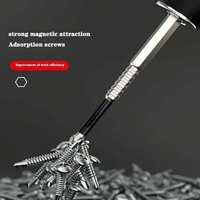 HUHAO 6Pcs High Magnetic Screwdriver Drill Bit Set, K5 Impact-Resistant and Nonslip Bit, Anti Slip Screwdriver Bits for Dry Wall, Sheetrock, Electric Drills - High Magnetic Strength & High Hardnes