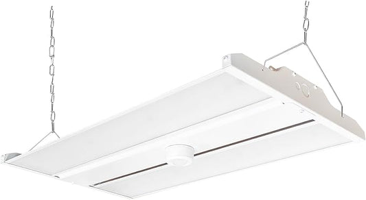 2FT LED Linear High Bay Fixture with Motion Sensor, 155W LED Shop Light, 20,925lm 135LM/W, 120-277V, 5000K Daylight Linear Hanging Light, UL&DLC Listed - 1PK