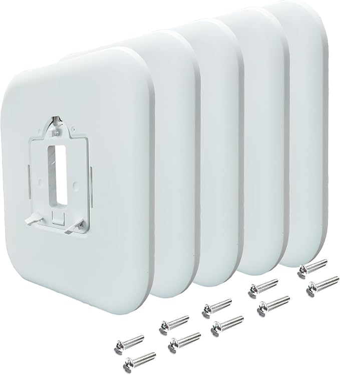 THP2400A1080 Large Cover Plate & Electrical Box Adaptor for T-Series Thermostats, White (4)