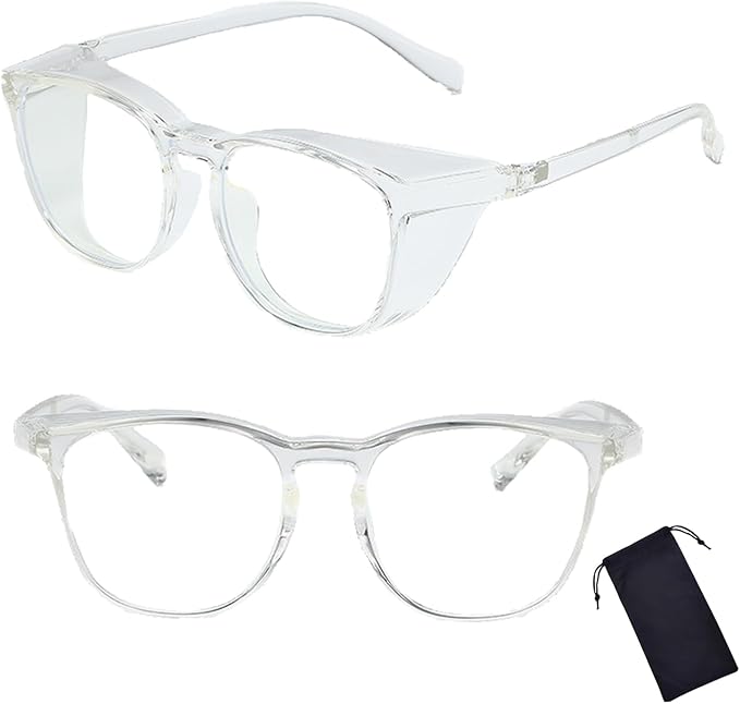 Safety Glasses for Men Women, Anti Fog Safety Goggles Comfortable Blue Light Blocking UV Protective Adult Nurse