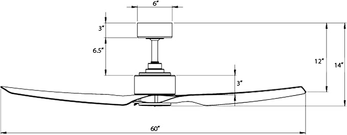 Stella Indoor and Outdoor 3-Blade Smart Home Ceiling Fan 60in Soft Brass Matte Black with 3000K LED Light Kit and Remote Control works with Alexa and iOS or Android App