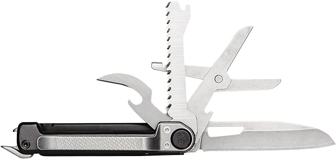 Gerber Gear Armbar Scout 7-in-1 Multi-tool - 2.5" Plain Edge Blade, Hammer, Scissor, Saw - EDC Gear and Equipment - Onyx