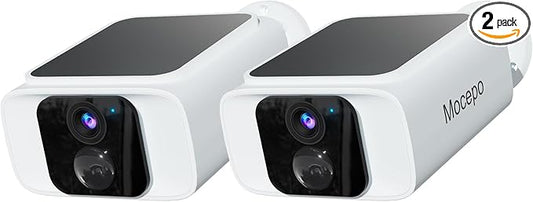 Solar Security Cameras Wireless Outdoor 4MP -2.4G&5G WiFi Security Camera with Integrated Solar Panel, Color Night Vision, Compatible with Alexa
