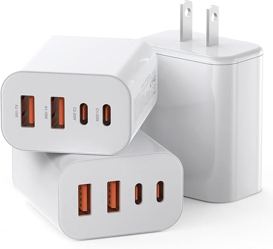 USB C Charger Block,40W USB C Charger Cube,3 Pack Type C Chargers Block,Fast Charging Plug Dual Port PD+QC Charging Cube for iPhone 16 15 14 13 12 11 Pro Max XS,iPad, Samsung Phone,Tablet